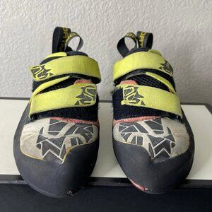 La Sportiva Otaki Climbing Shoes Sulphur Coral Talla Hook & Loop Women's 7 US